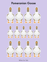 Load image into Gallery viewer, Pomeranian Goose vinyl sticker sheet
