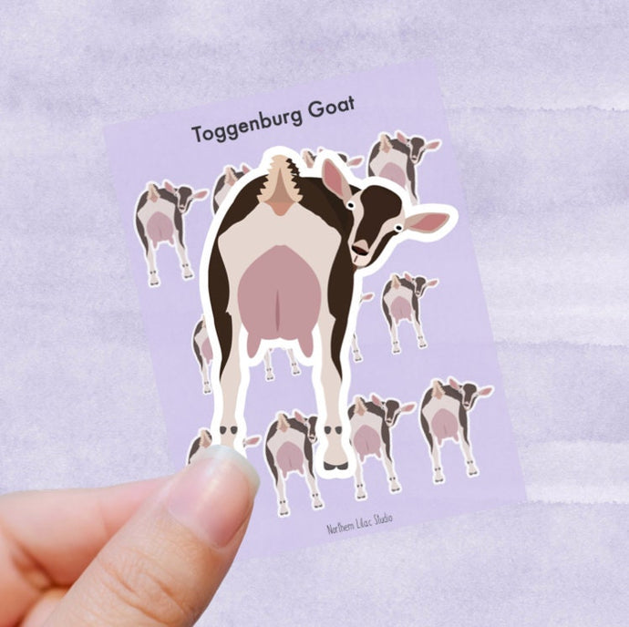 Toggenburg Goat vinyl sticker sheet