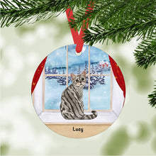 Load image into Gallery viewer, American Shorthair Cat ornament personalized
