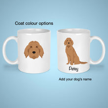 Load image into Gallery viewer, Goldendoodle (Golden Retriever/Poodle mix) 11 oz mug personalized

