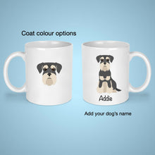 Load image into Gallery viewer, Miniature Schnauzer (natural ears) 11 oz mug personalized
