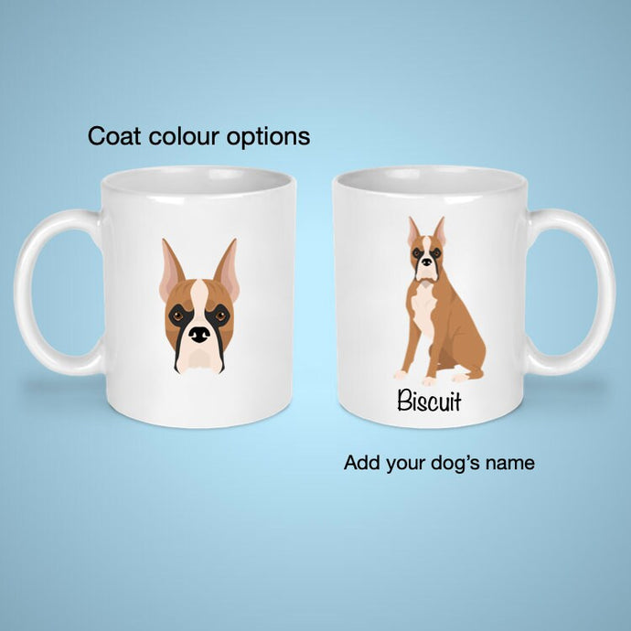 Boxer (cropped ears) 11 oz mug personalized