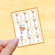 Load image into Gallery viewer, Multicultural Girls name label stickers - personalized - Set D
