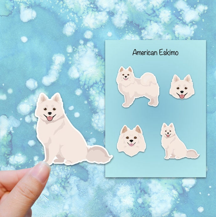 American Eskimo Vinyl Sticker Set