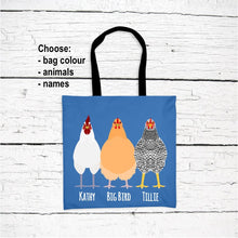 Load image into Gallery viewer, Chicken Lover&#39;s Tote Bag personalized
