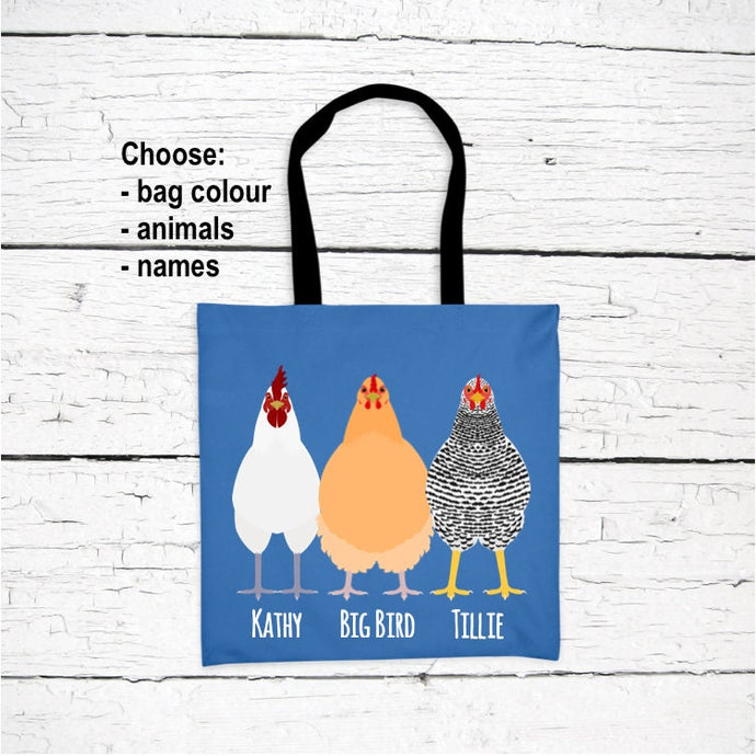 Chicken Lover's Tote Bag personalized