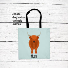 Load image into Gallery viewer, Cow Lover&#39;s Tote Bag personalized
