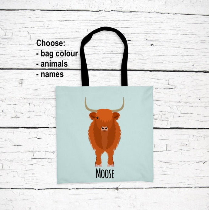 Cow Lover's Tote Bag personalized