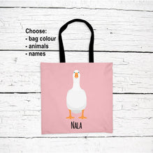 Load image into Gallery viewer, Goose Lover&#39;s Tote Bag personalized

