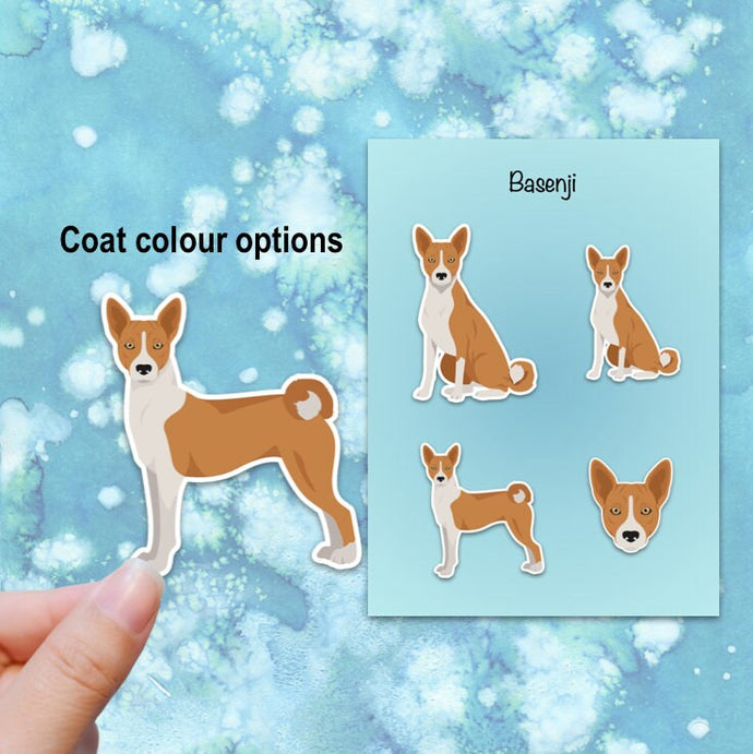 Basenji Vinyl Sticker Set