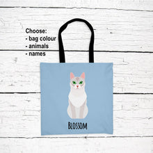 Load image into Gallery viewer, Cat Lover&#39;s Tote Bag personalized
