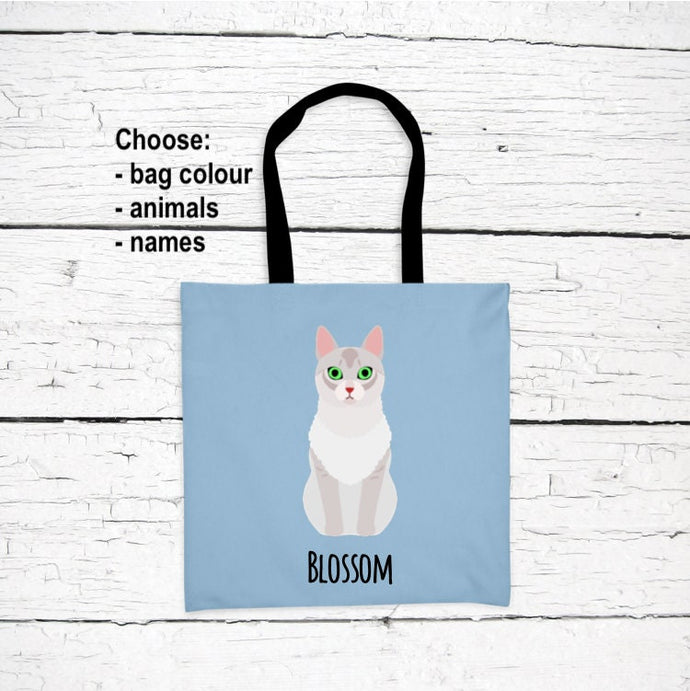 Cat Lover's Tote Bag personalized