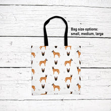 Load image into Gallery viewer, Belgian Malinois pattern tote bag
