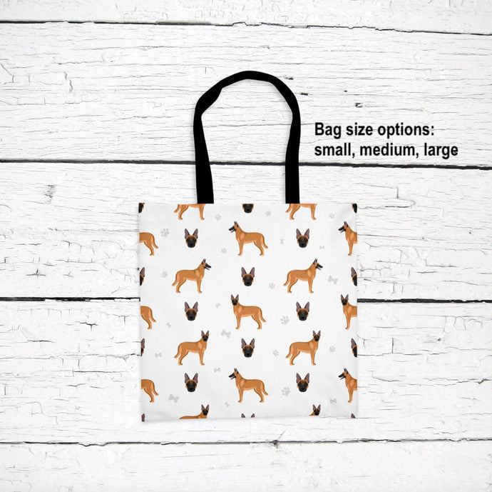 Belgian Malinois pattern tote bag