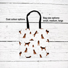 Load image into Gallery viewer, Bloodhound pattern tote bag
