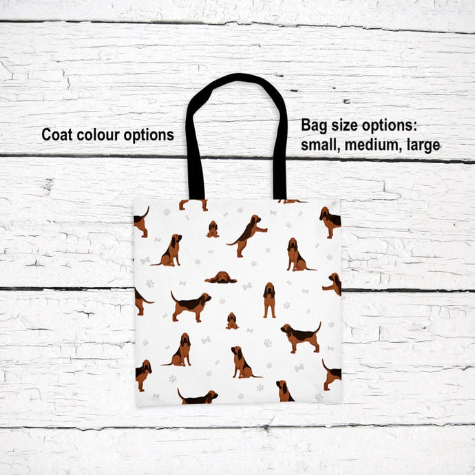 Bloodhound pattern tote bag