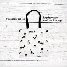 Load image into Gallery viewer, Border Collie pattern tote bag
