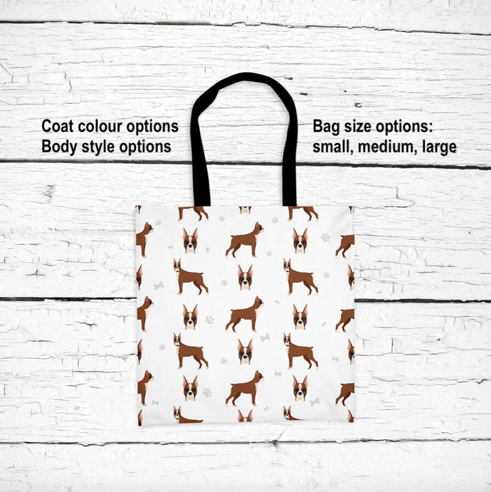 Boxer pattern tote bag