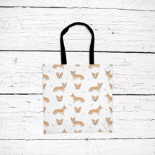 Load image into Gallery viewer, Cardigan Welsh Corgi pattern tote bag
