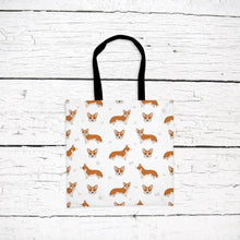 Load image into Gallery viewer, Cardigan Welsh Corgi pattern tote bag
