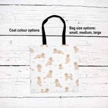 Load image into Gallery viewer, Cavapoo pattern tote bag
