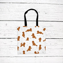 Load image into Gallery viewer, Cavapoo pattern tote bag
