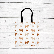 Load image into Gallery viewer, Cavapoo pattern tote bag
