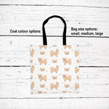 Load image into Gallery viewer, Chihuahua (longhaired) pattern tote bag
