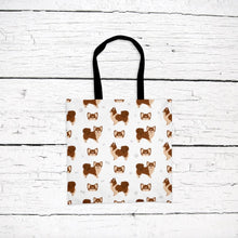 Load image into Gallery viewer, Chihuahua (longhaired) pattern tote bag
