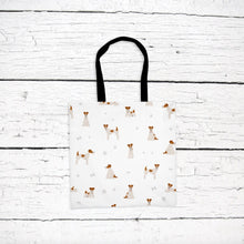 Load image into Gallery viewer, Wire Fox Terrier pattern tote bag

