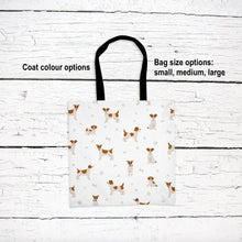Load image into Gallery viewer, Jack Russel Terrier pattern tote bag
