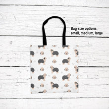 Load image into Gallery viewer, Old English Sheepdog pattern tote bag
