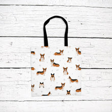 Load image into Gallery viewer, Pembroke Welsh Corgi pattern tote bag
