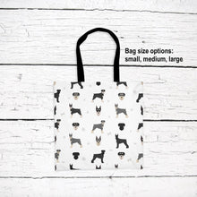 Load image into Gallery viewer, Giant Schnauzer pattern tote bag
