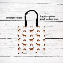 Load image into Gallery viewer, Welsh Springer Spaniel pattern tote bag
