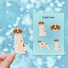Load image into Gallery viewer, English Pointer Vinyl Sticker Set
