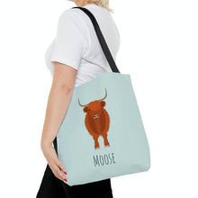 Load image into Gallery viewer, Cow Lover&#39;s Tote Bag personalized
