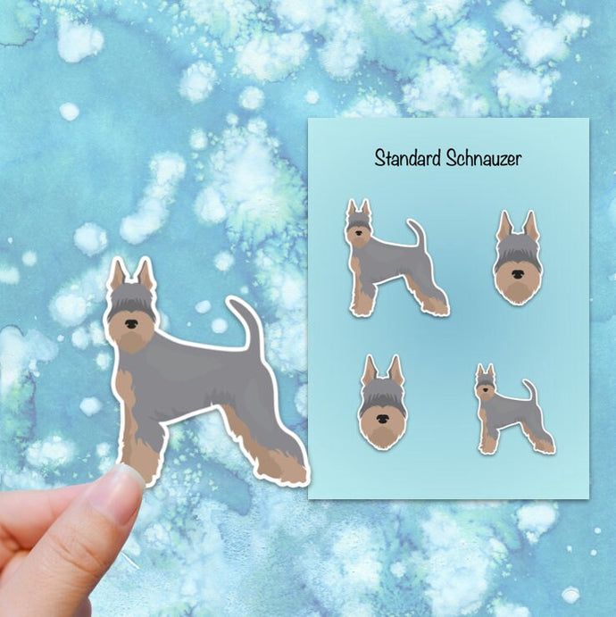 Standard Schnauzer Vinyl Sticker Set