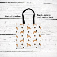Load image into Gallery viewer, Belgian Tervuren pattern tote bag
