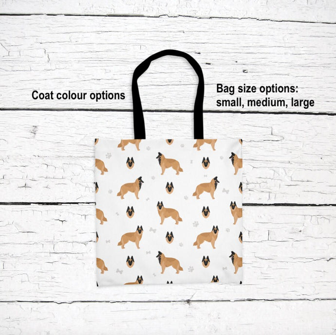 Belgian Tervuren pattern tote bag