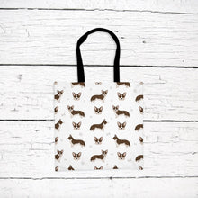Load image into Gallery viewer, Cardigan Welsh Corgi pattern tote bag
