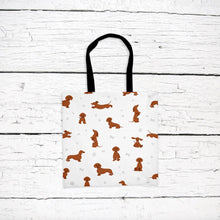 Load image into Gallery viewer, Dachshund (shorthaired) pattern tote bag
