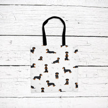 Load image into Gallery viewer, Dachshund (wirehaired) pattern tote bag
