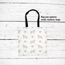 Load image into Gallery viewer, Great Pyrenees pattern tote bag
