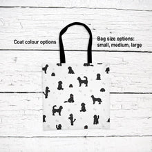 Load image into Gallery viewer, Labradoodle pattern tote bag
