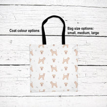 Load image into Gallery viewer, Soft-coated Wheaten Terrier pattern tote bag
