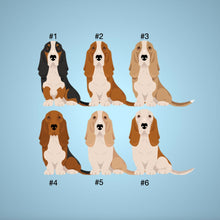 Load image into Gallery viewer, Basset Hound tote bag personalized
