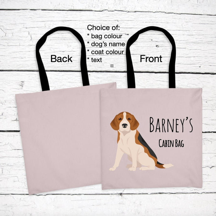 Beagle tote bag personalized