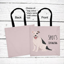 Load image into Gallery viewer, American Pitbull Terrier (natural ears) tote bag personalized
