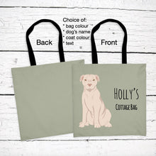 Load image into Gallery viewer, American Staffordshire Terrier (natural ears) tote bag personalized
